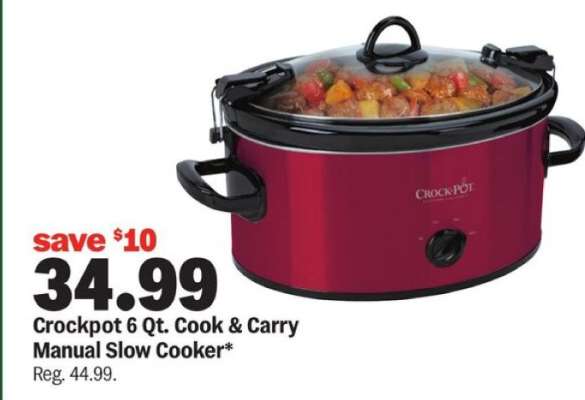Crockpot 6 Qt. Cook & Carry Manual Slow Cooker*