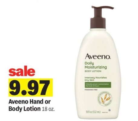Aveeno Hand or Body Lotion