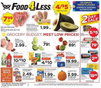 Food 4 Less Flyer - 10/08/2025 - 10/14/2025.