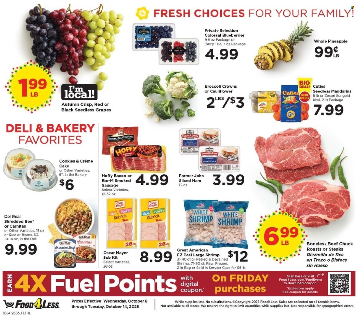 Food 4 Less ad - 10/08/2025 - 10/14/2025. Page 4