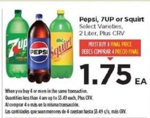 Pepsi, 7UP or Squirt