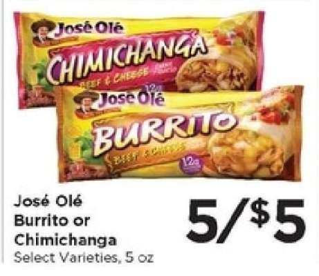 José Olé Burrito or Chimichanga