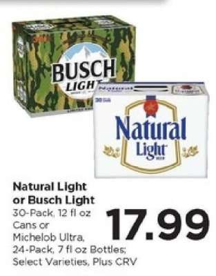 Natural Light or Busch Light
