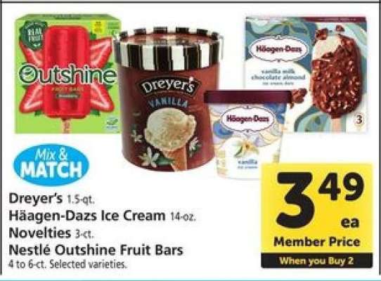 Dreyer's, Häagen-Dazs, Nestlé Outshine