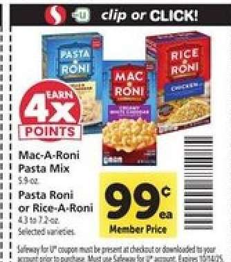 Pasta Roni or Rice-A-Roni*