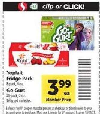 Yoplait Fridge Pack & Go-Gurt