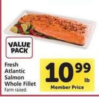 Fresh Atlantic Salmon Whole Fillet