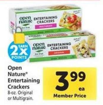 OPEN NATURE ENTERTAINING CRACKERS
