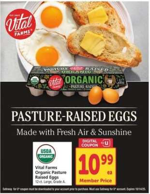 Vital Farms Organic Pasture Raised Eggs
