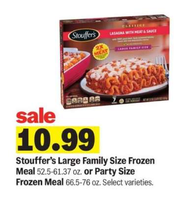Stouffer's Large Family Size Frozen Meal