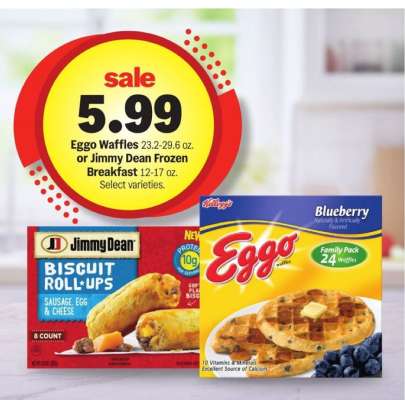 Eggo Waffles or Jimmy Dean Frozen Breakfast