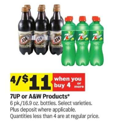 7UP or A&W Products*