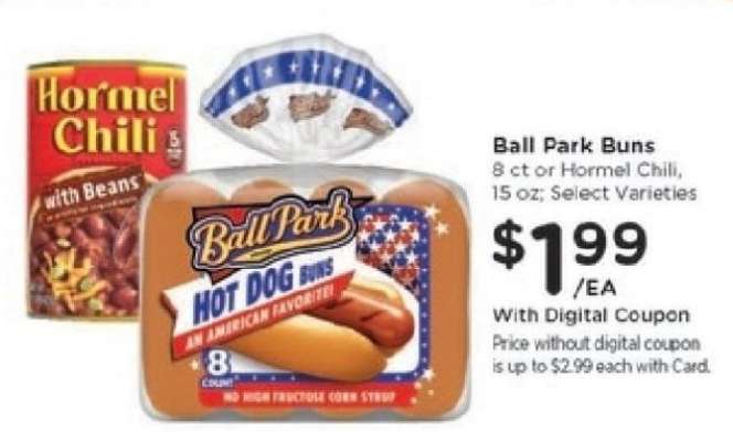 Ball Park Buns or Hormel Chili