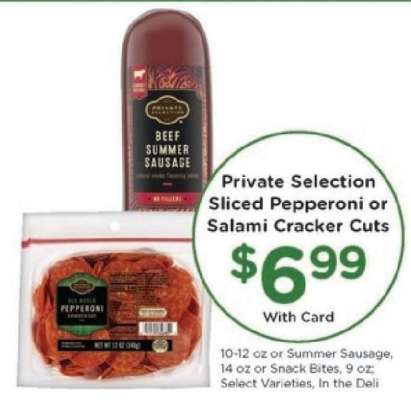 Private Selection Sliced Pepperoni or Salami Cracker Cuts
