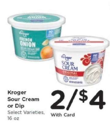 Kroger Sour Cream or Dip