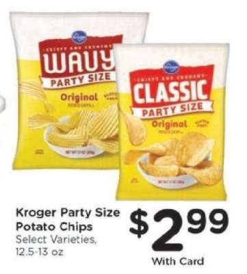 Kroger Party Size Potato Chips
