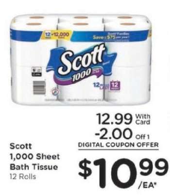 Scott 1,000 Sheet Bath Tissue