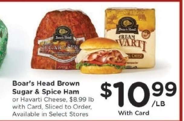 Boar's Head Brown Sugar & Spice Ham or Havarti Cheese