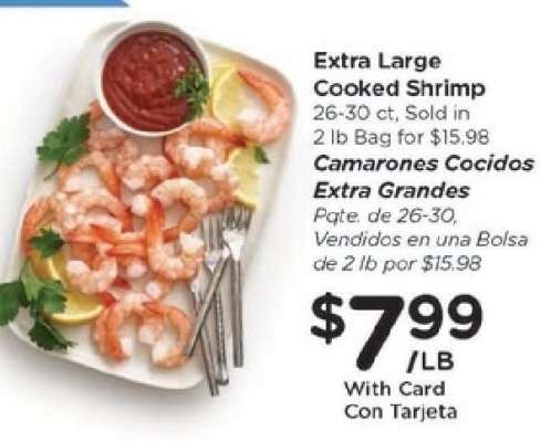 Extra Large Cooked Shrimp