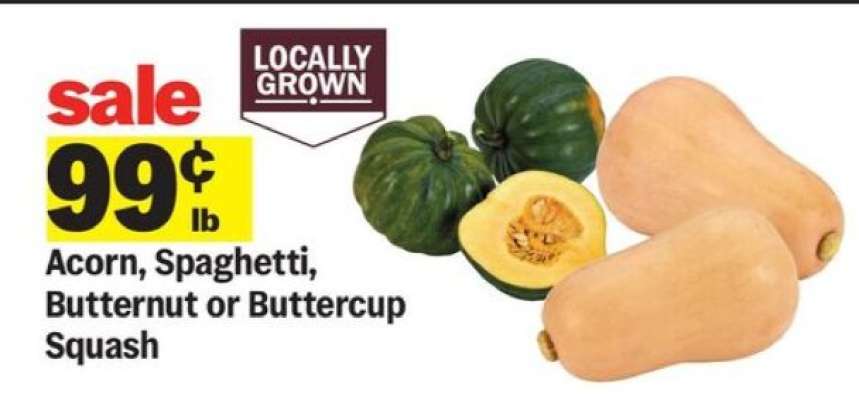 Acorn, Spaghetti, Butternut or Buttercup Squash