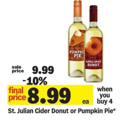 St. Julian Cider Donut or Pumpkin Pie