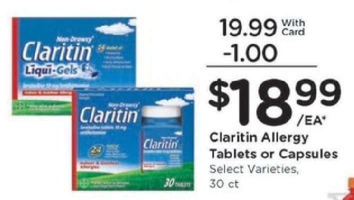 Claritin Allergy Tablets or Capsules