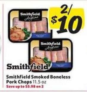 Smithfield Smoked Boneless Pork Chops