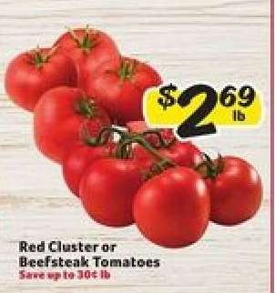 Red Cluster or Beefsteak Tomatoes