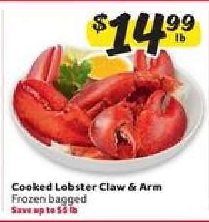 Cooked Lobster Claw & Arm