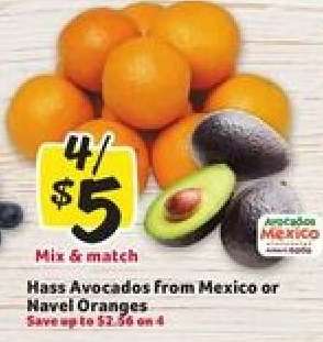 Hass Avocados from Mexico or Navel Oranges