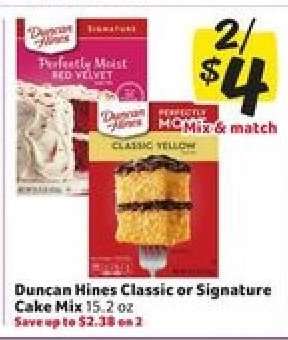 Duncan Hines Classic or Signature Cake Mix