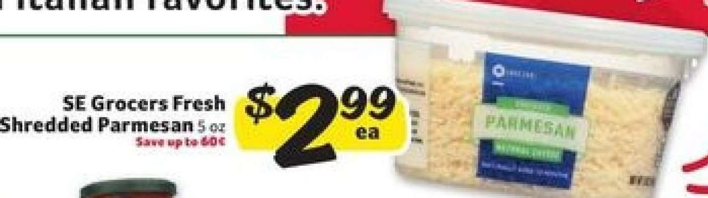 SE Grocers Fresh Shredded Parmesan
