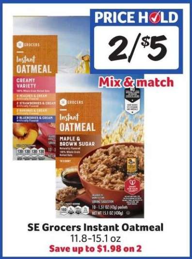 SE Grocers Instant Oatmeal
