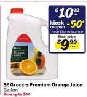 SE Grocers Premium Orange Juice