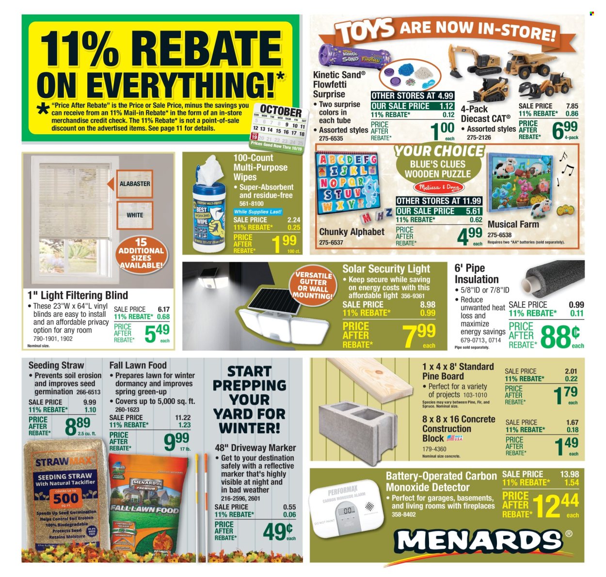 Menards ad - 10/09/2025 - 10/19/2025. Page 1