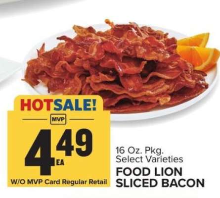 Food Lion Sliced Bacon