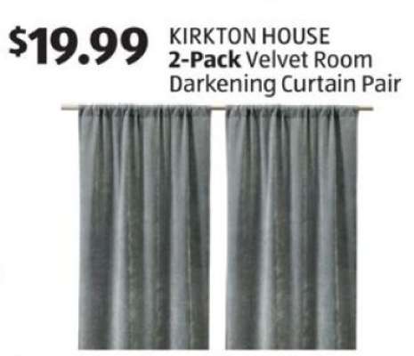 KIRKTON HOUSE 2-Pack Velvet Room Darkening Curtain Pair