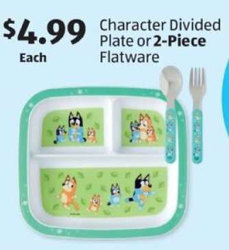 Character Divided Plate or 2-Piece Flatware