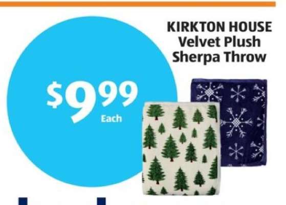 KIRKTON HOUSE Velvet Plush Sherpa Throw
