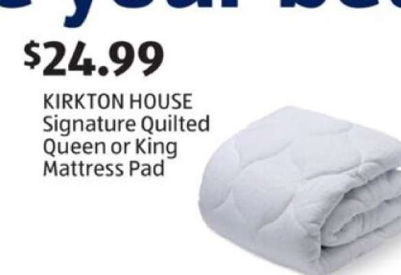 KIRKTON HOUSE Signature Quilted Queen or King Mattress Pad