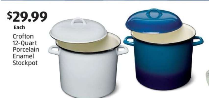 Crofton 12-Quart Porcelain Enamel Stockpot