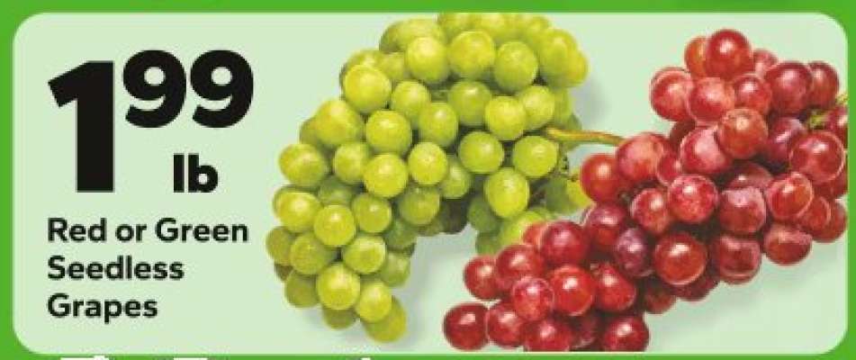 Red or Green Seedless Grapes