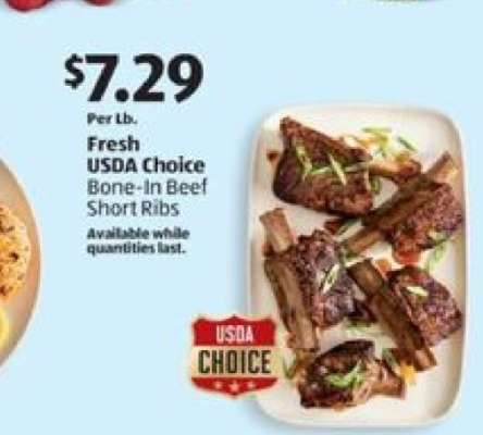 Fresh USDA Choice Bone-In Beef Short Ribs
