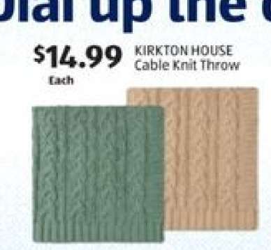 KIRKTON HOUSE Cable Knit Throw