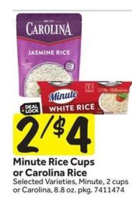 Minute Rice Cups or Carolina Rice