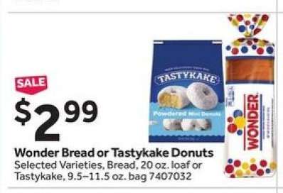 Wonder Bread or Tastykake Donuts