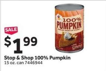 Stop & Shop 100% Pumpkin