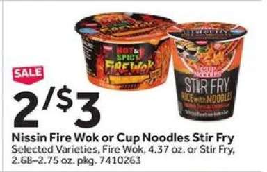 Nissin Fire Wok or Cup Noodles Stir Fry