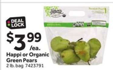 Happi or Organic Green Pears