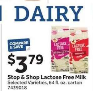 Stop & Shop Lactose Free Milk